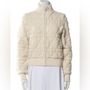 Dior Macrocannage Zipped Cardigan Size 38